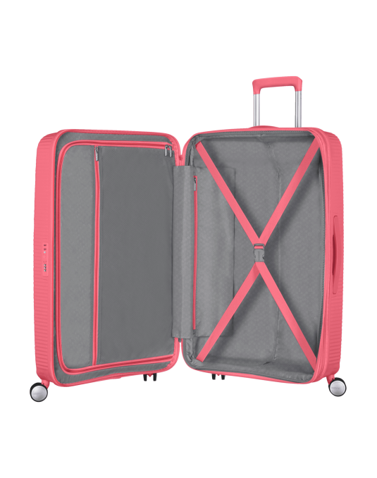 Soundbox 4-wheel 77cm large Spinner Expandable suitcase Bass Black