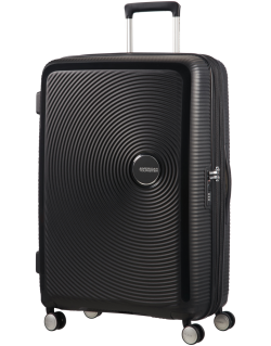 Soundbox 4-wheel 77cm large Spinner Expandable suitcase Bass Black