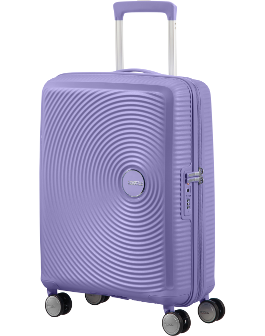 Soundbox 4-wheel cabin baggage Spinner Expandable suitcase 55x40x20/23cm Bass Black