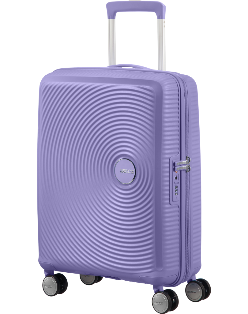 Soundbox 4-wheel cabin baggage Spinner Expandable suitcase 55x40x20/23cm Bass Black