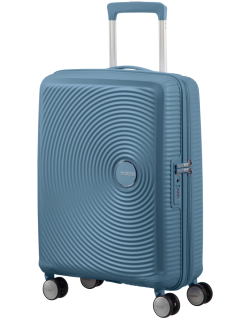 Soundbox 4-wheel cabin baggage Spinner Expandable suitcase 55x40x20/23cm Bass Black