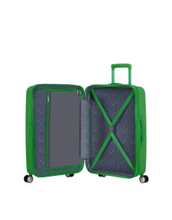 Soundbox 4-wheel 67cm medium Spinner Expandable suitcase Bass Black