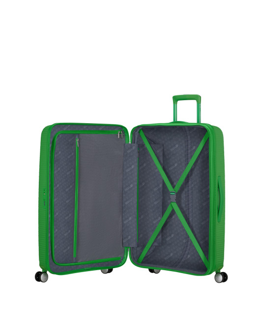 Soundbox 4-wheel 77cm large Spinner Expandable suitcase Bass Black