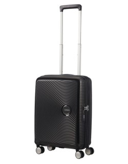 Soundbox 4-wheel cabin baggage Spinner Expandable suitcase 55x40x20/23cm Bass Black