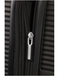 Soundbox 4-wheel cabin baggage Spinner Expandable suitcase 55x40x20/23cm Bass Black