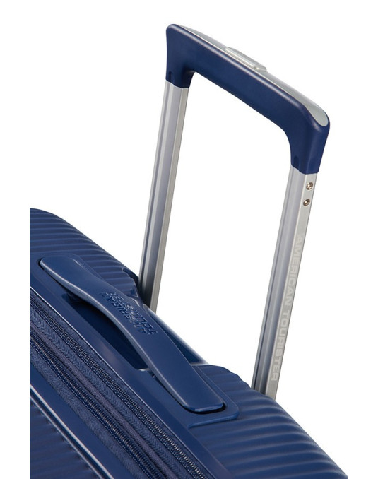 Soundbox 4-wheel cabin baggage Spinner Expandable suitcase 55x40x20/23cm Bass Black