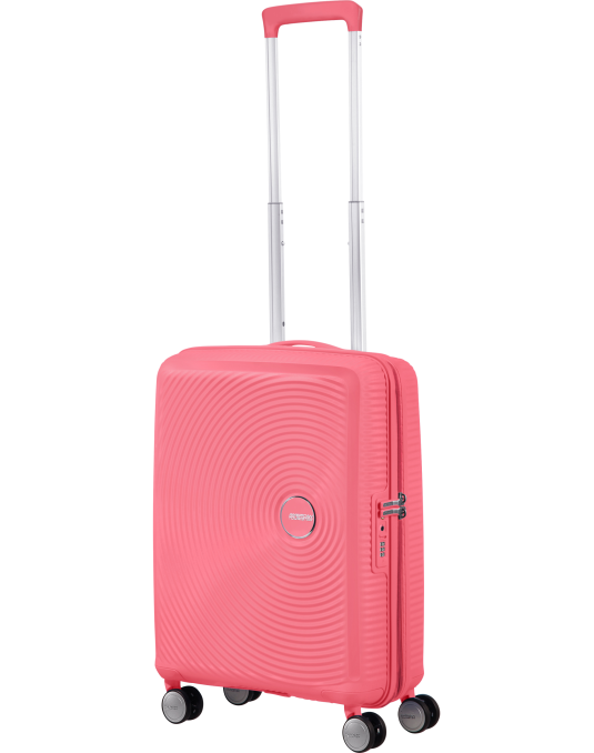 Soundbox 4-wheel cabin baggage Spinner Expandable suitcase 55x40x20/23cm Bass Black