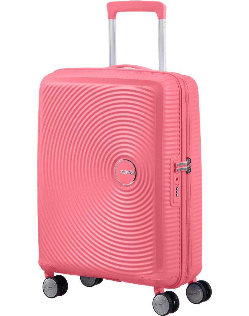 Soundbox 4-wheel cabin baggage Spinner Expandable suitcase 55x40x20/23cm Bass Black