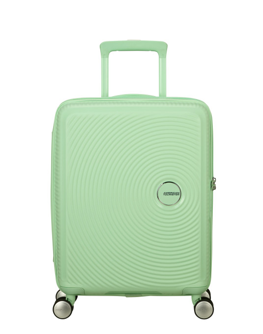 Soundbox 4-wheel cabin baggage Spinner Expandable suitcase 55x40x20/23cm Bass Black
