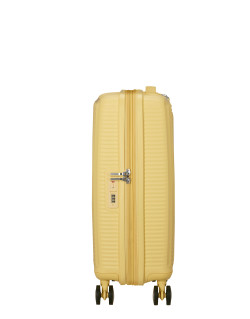 Soundbox 4-wheel cabin baggage Spinner Expandable suitcase 55x40x20/23cm Bass Black