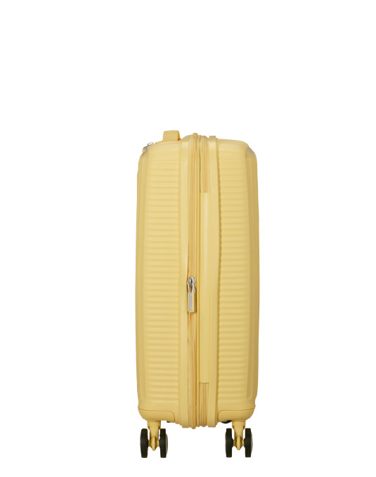 Soundbox 4-wheel cabin baggage Spinner Expandable suitcase 55x40x20/23cm Bass Black