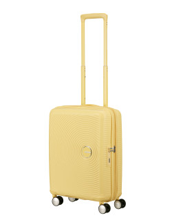 Soundbox 4-wheel cabin baggage Spinner Expandable suitcase 55x40x20/23cm Bass Black