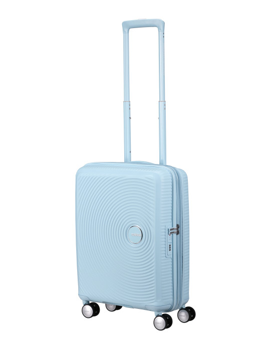 Soundbox 4-wheel cabin baggage Spinner Expandable suitcase 55x40x20/23cm Bass Black