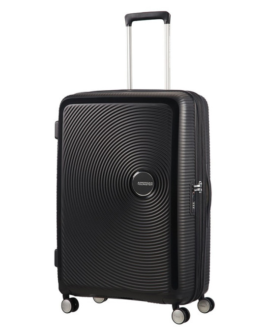 Soundbox 4-wheel 77cm large Spinner Expandable suitcase Bass Black