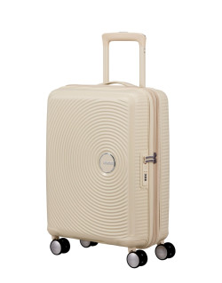 Soundbox 4-wheel cabin baggage Spinner Expandable suitcase 55x40x20/23cm Bass Black