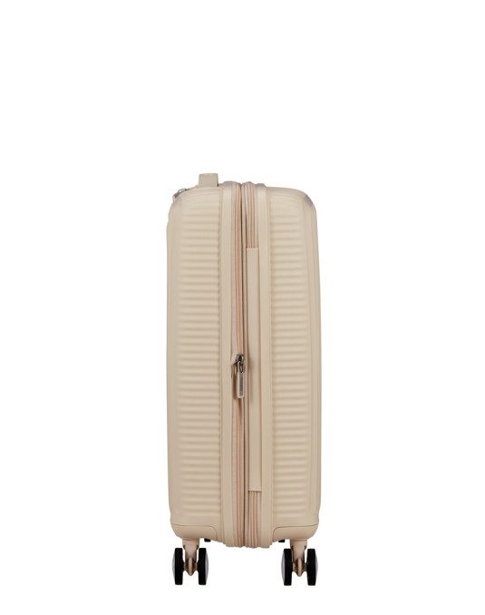 Soundbox 4-wheel cabin baggage Spinner Expandable suitcase 55x40x20/23cm Bass Black