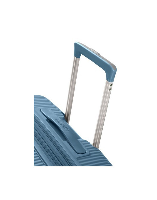 Soundbox 4-wheel cabin baggage Spinner Expandable suitcase 55x40x20/23cm Bass Black